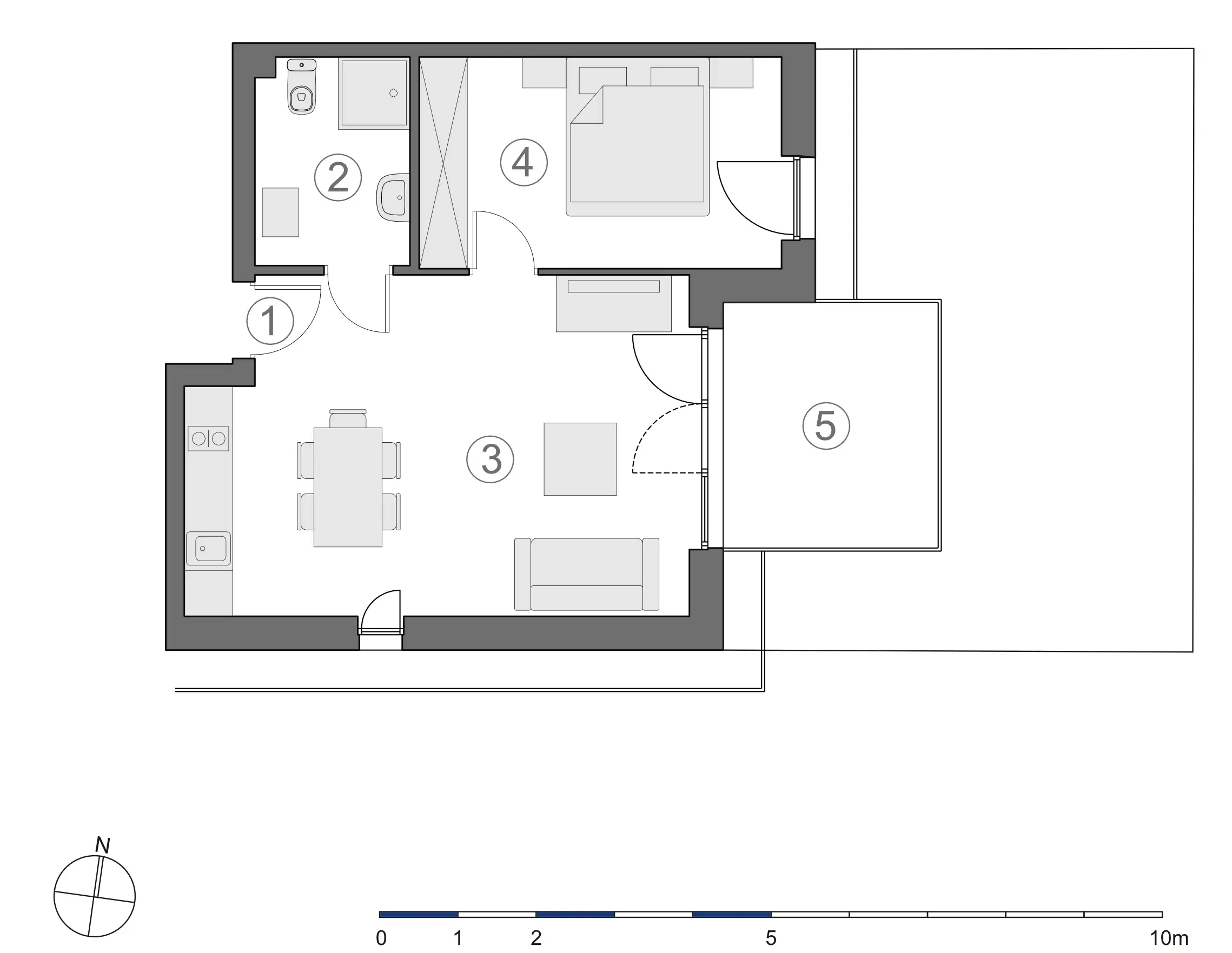 Rzut 2D lokalu 3-B.0.2