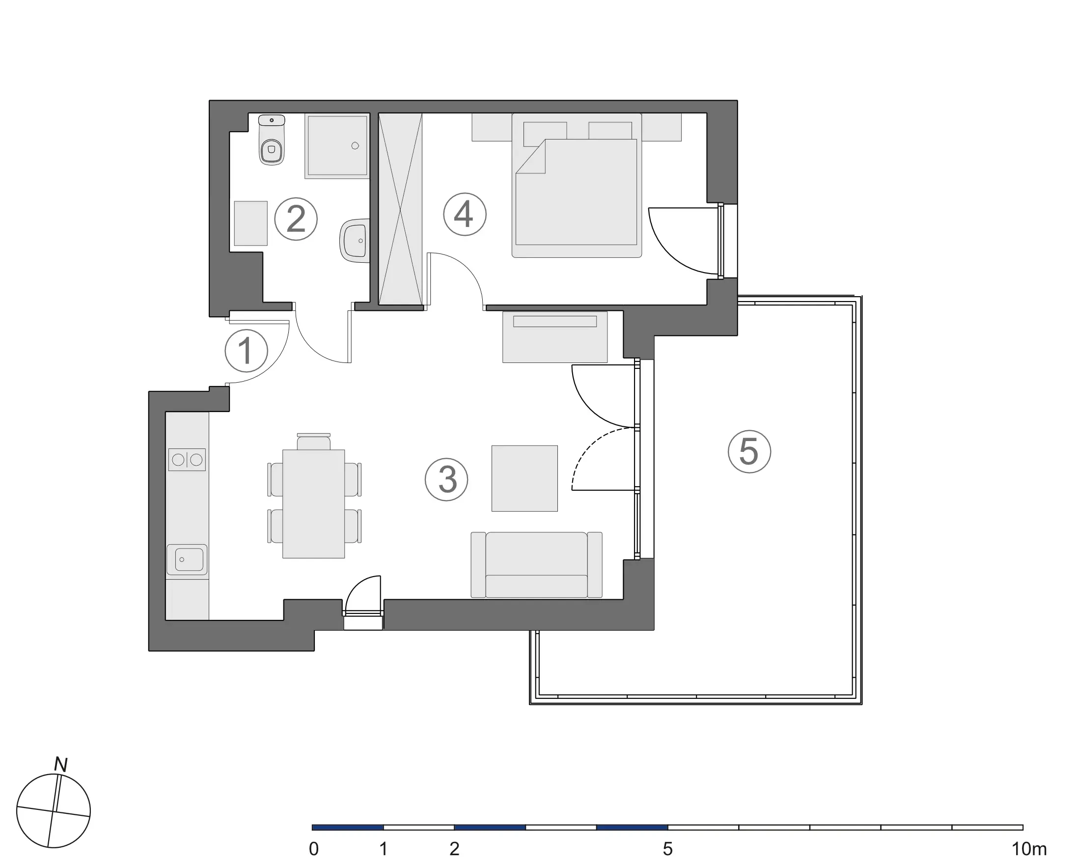 Rzut 2D lokalu 4-B.2.2