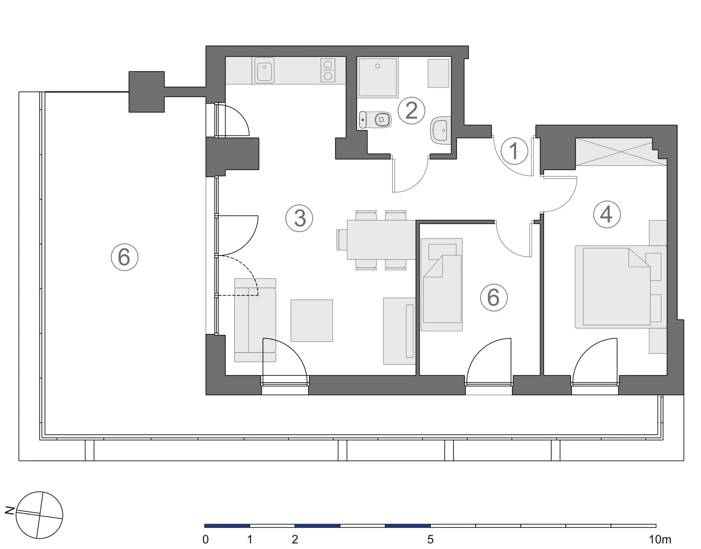 Rzut 2D lokalu 3-A.4.1