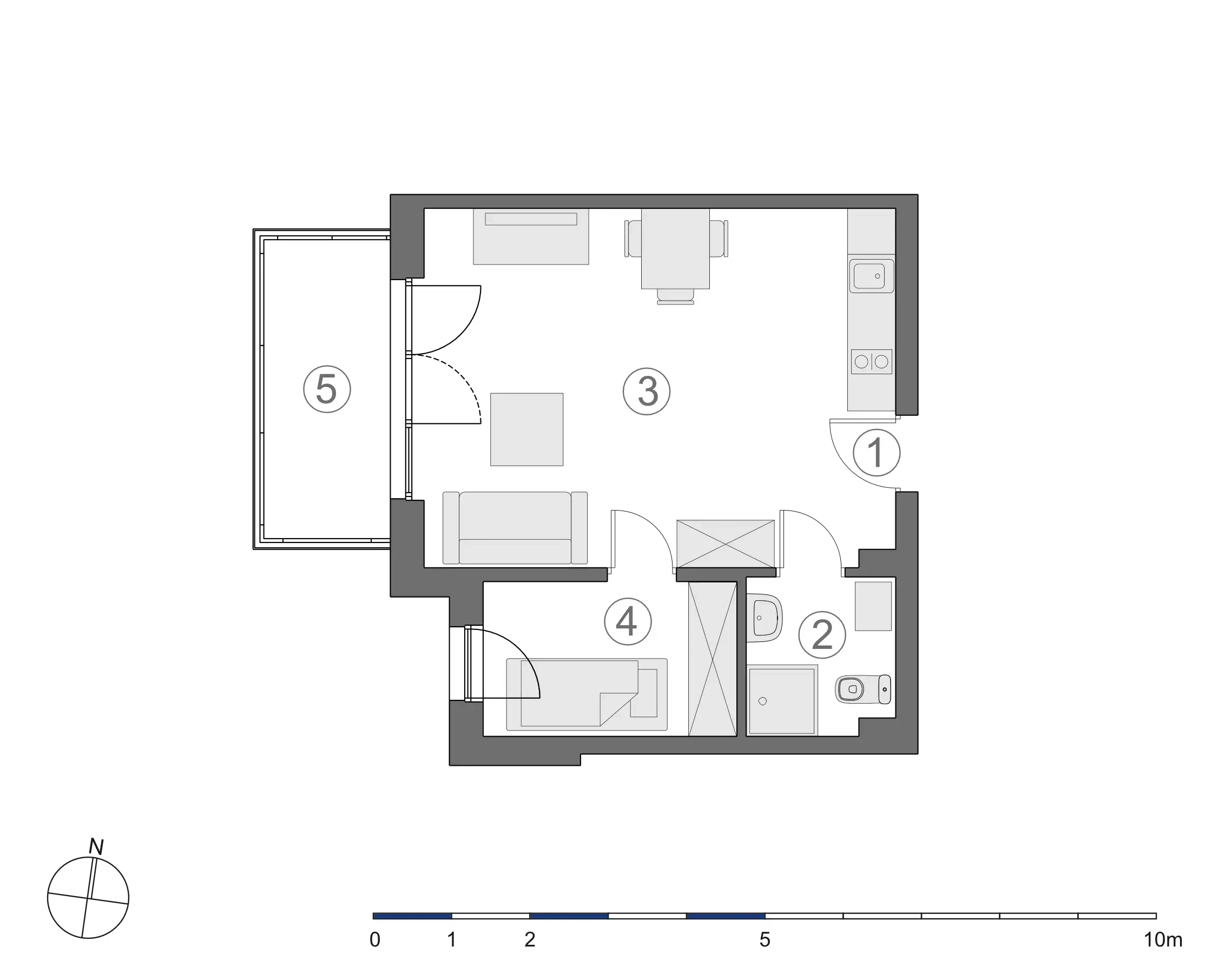 Rzut 2D lokalu 3-B.1.1