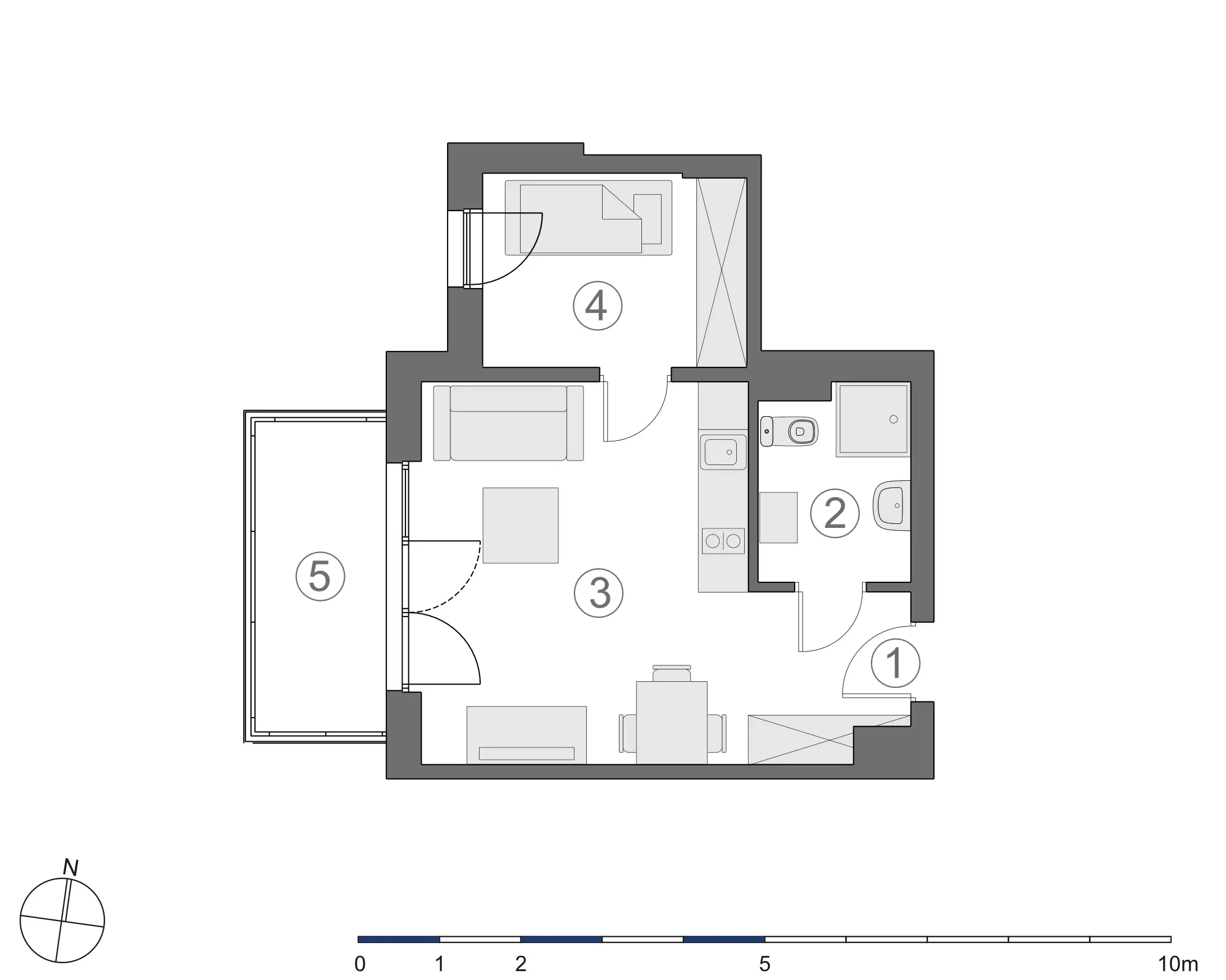 Rzut 2D lokalu 3-A.3.8