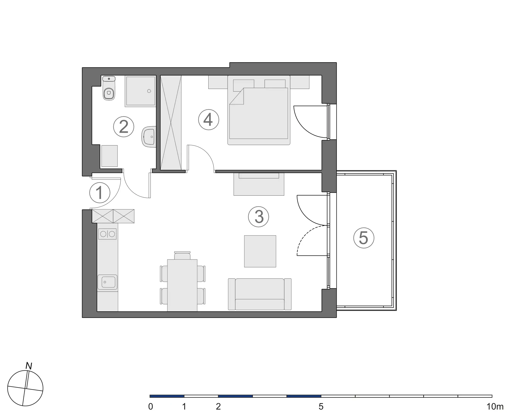 Rzut 2D lokalu 4-B.1.1