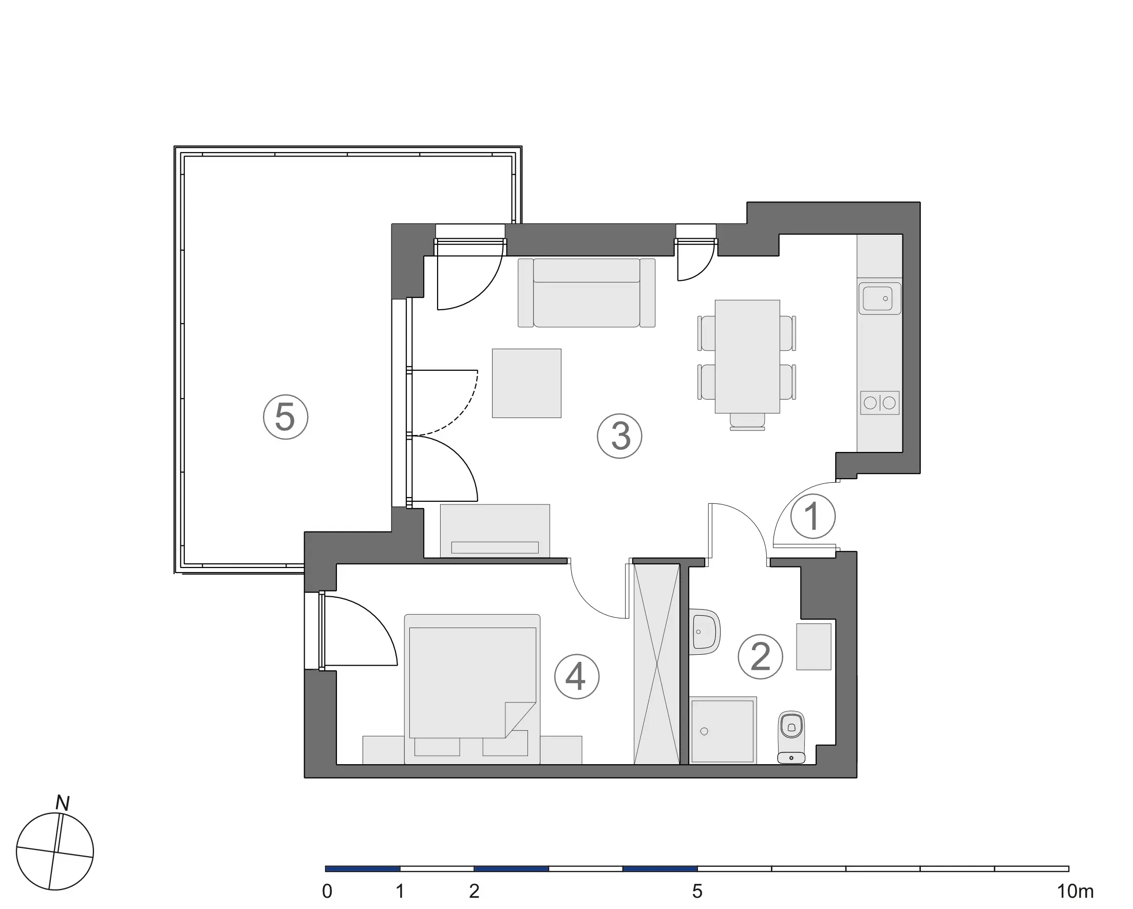 Rzut 2D lokalu 3-A.2.2