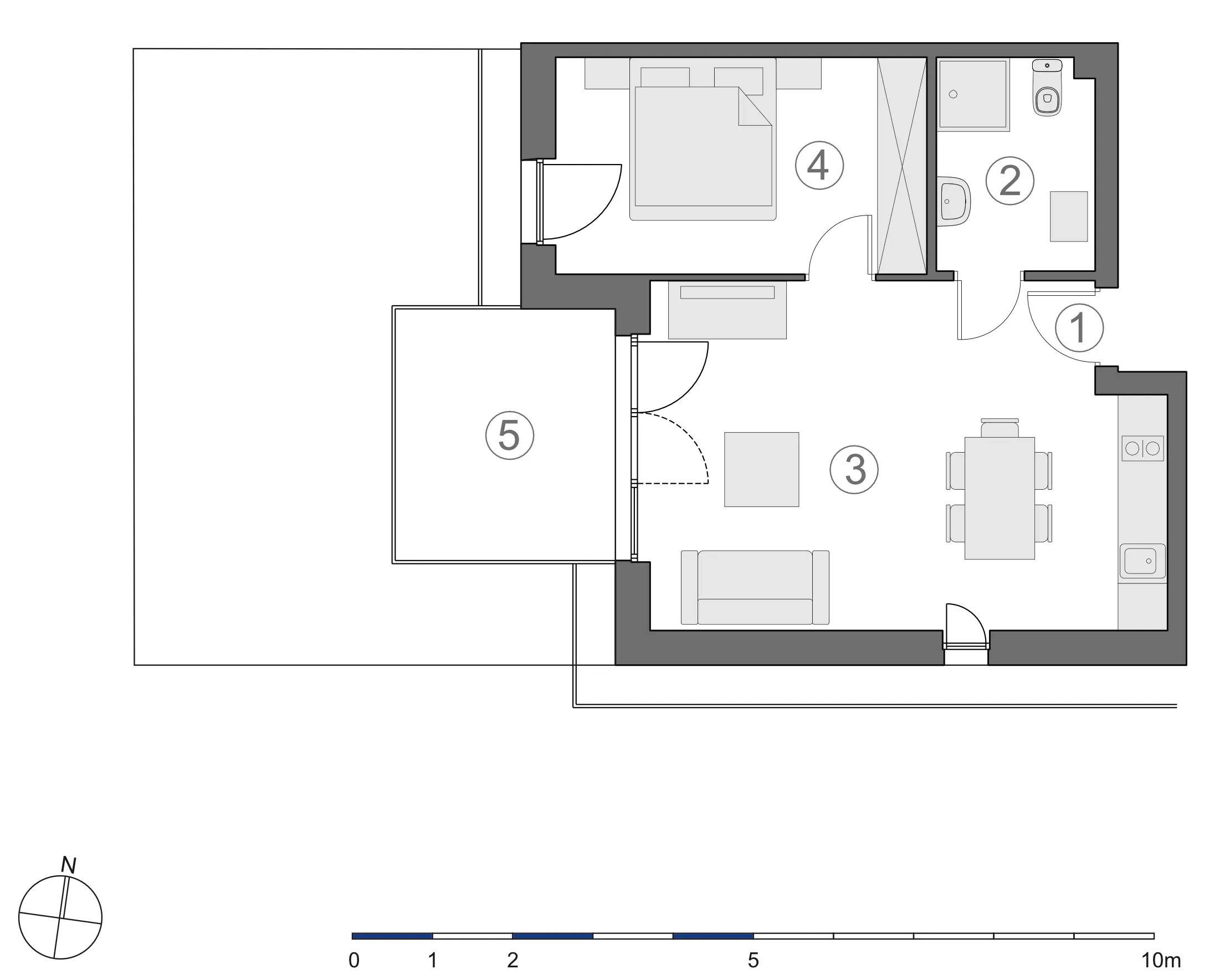 Rzut 2D lokalu 4-B.0.5