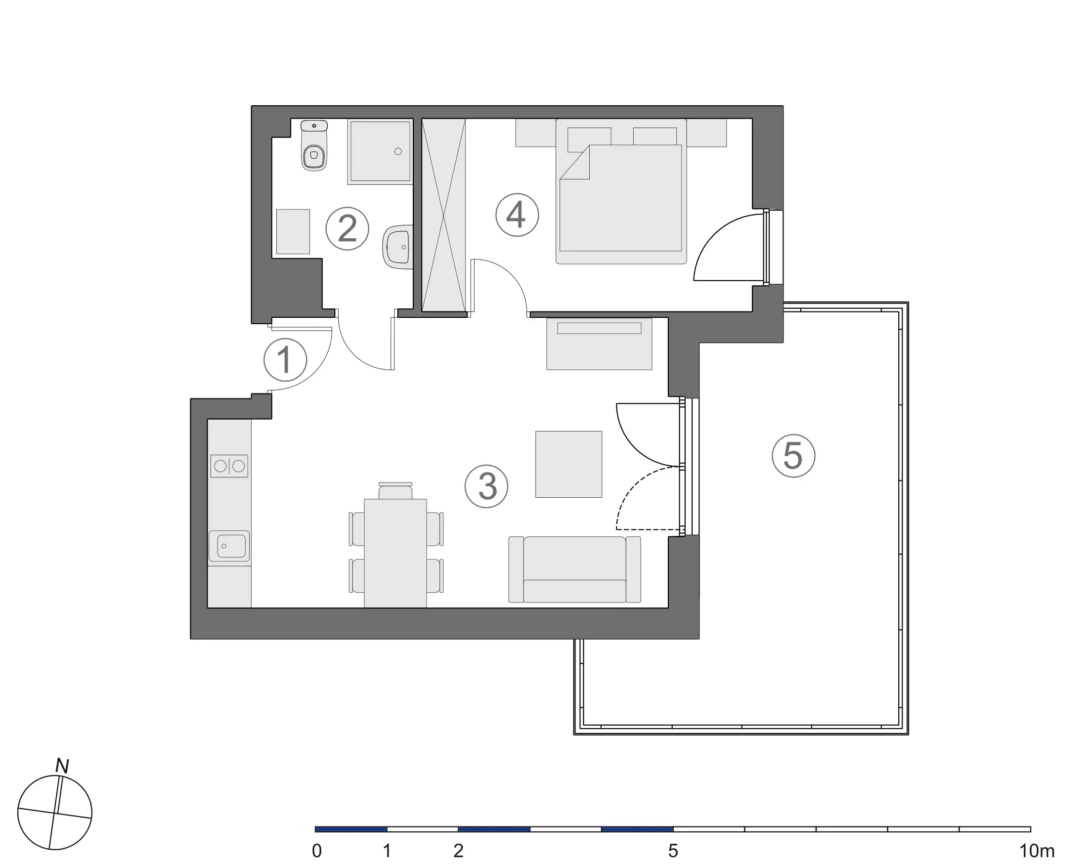 Rzut 2D lokalu 3-B.3.5