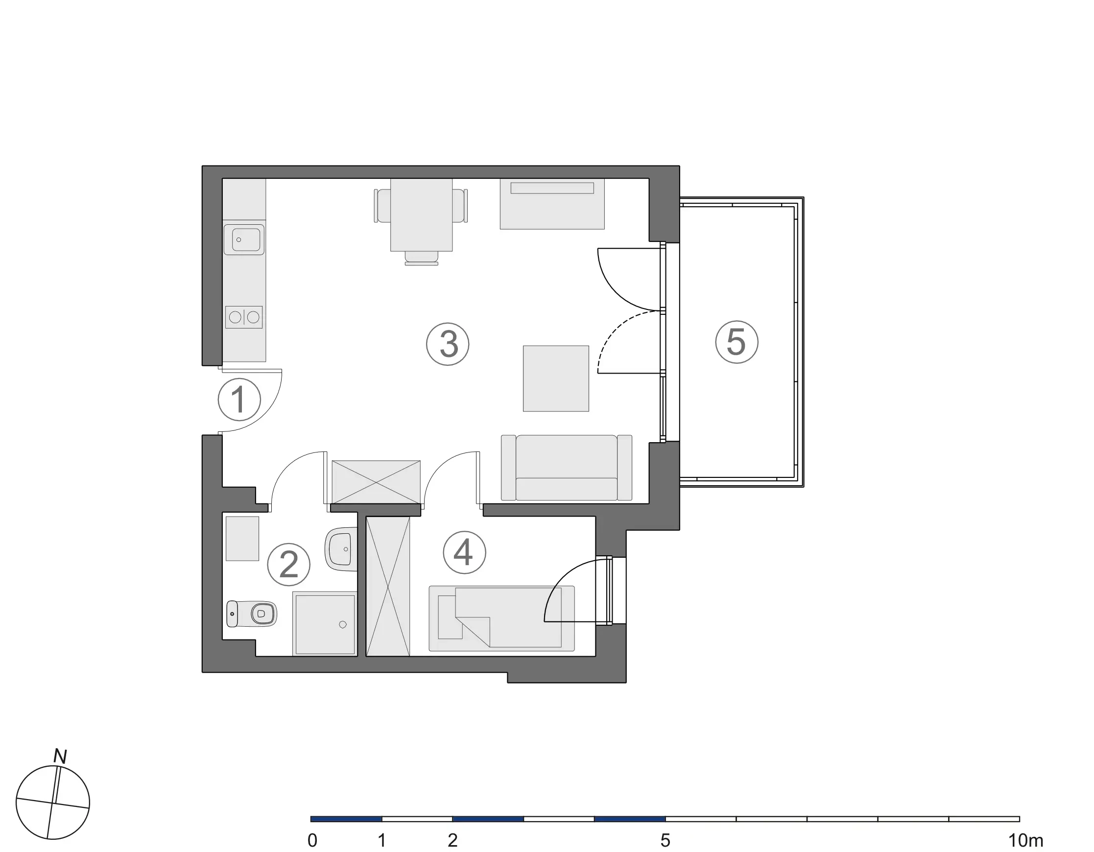 Rzut 2D lokalu 4-B.1.7