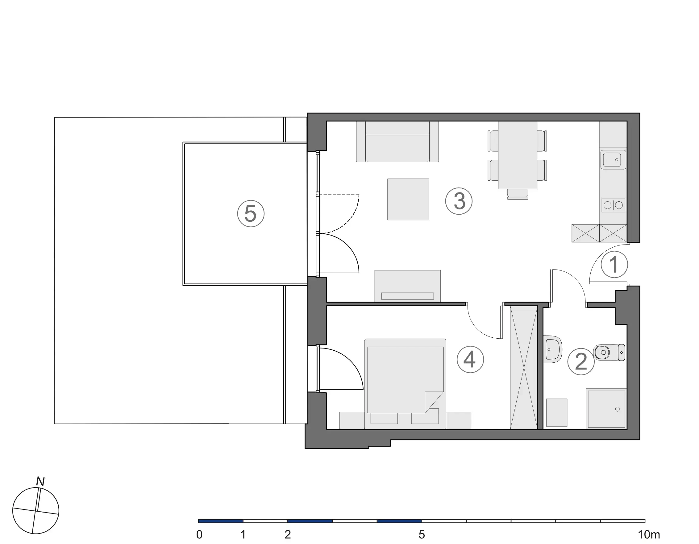 Rzut 2D lokalu 4-A.0.1