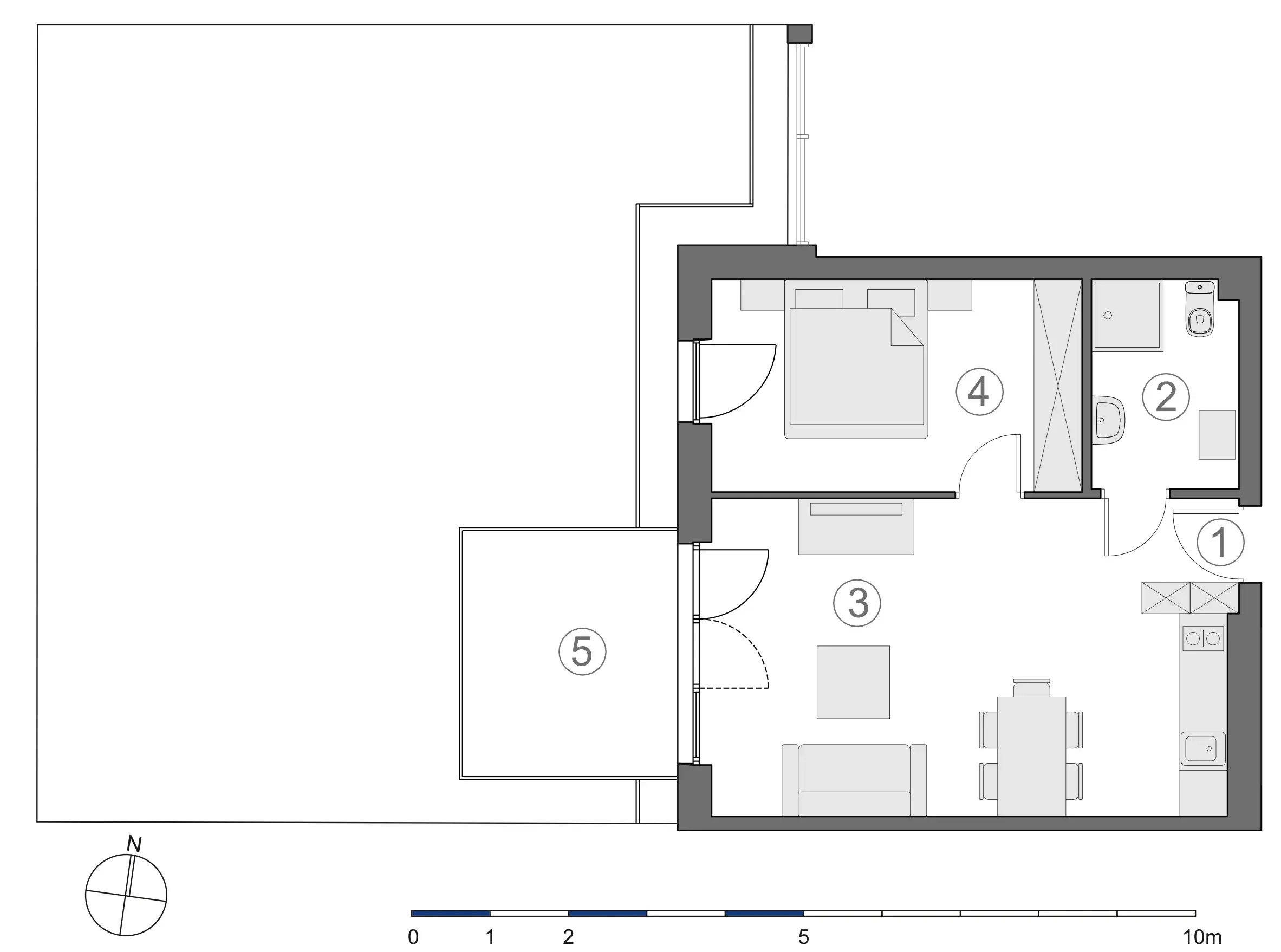 Rzut 2D lokalu 3-B.0.4