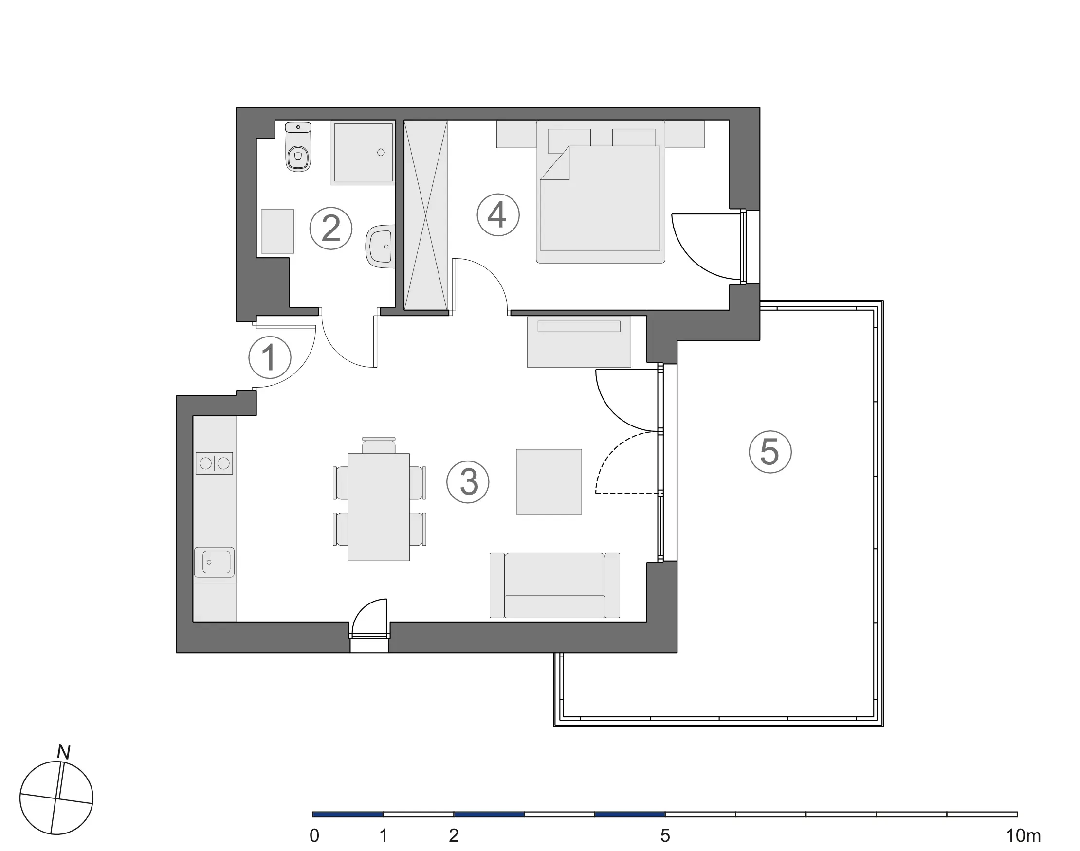 Rzut 2D lokalu 3-B.2.5