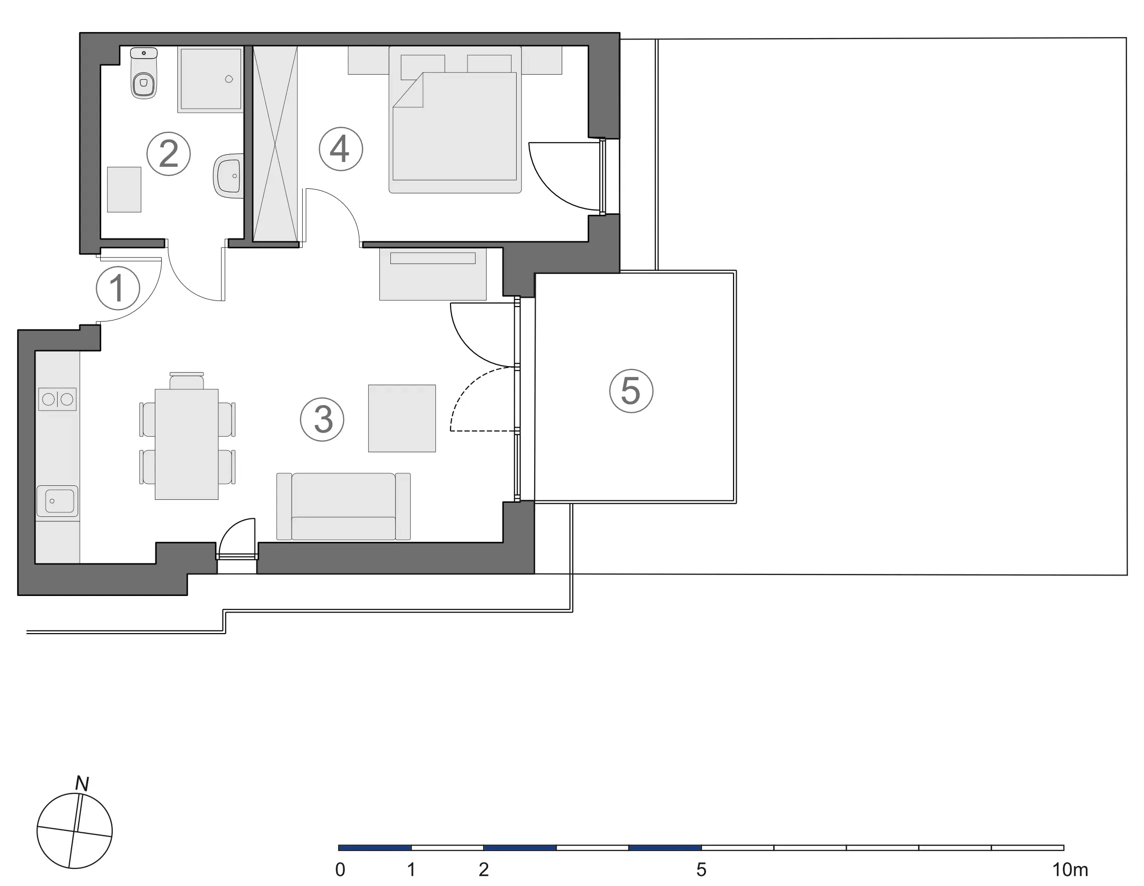 Rzut 2D lokalu 4-B.0.4
