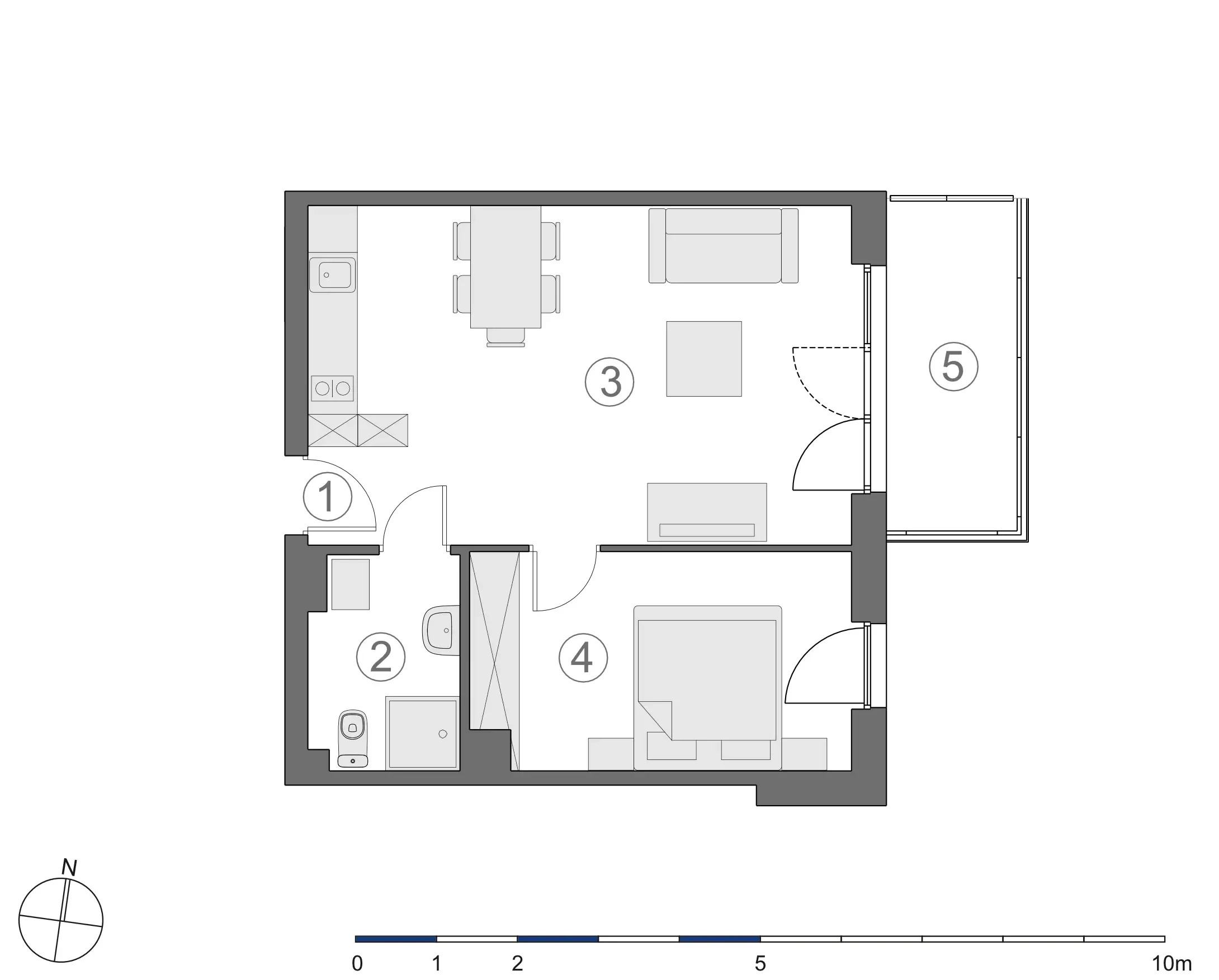 Rzut 2D lokalu 3-B.1.2