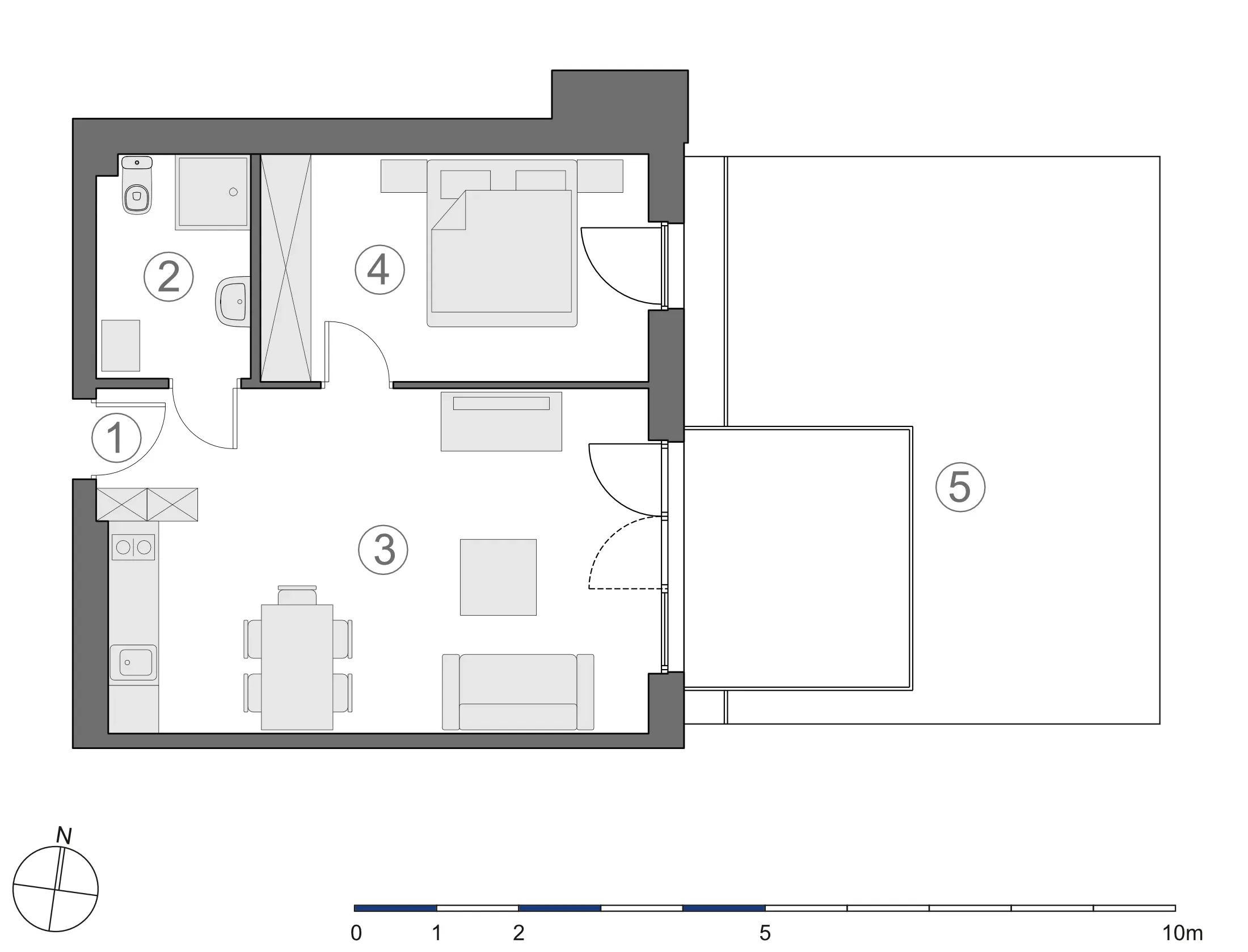 Rzut 2D lokalu 3-A.0.1