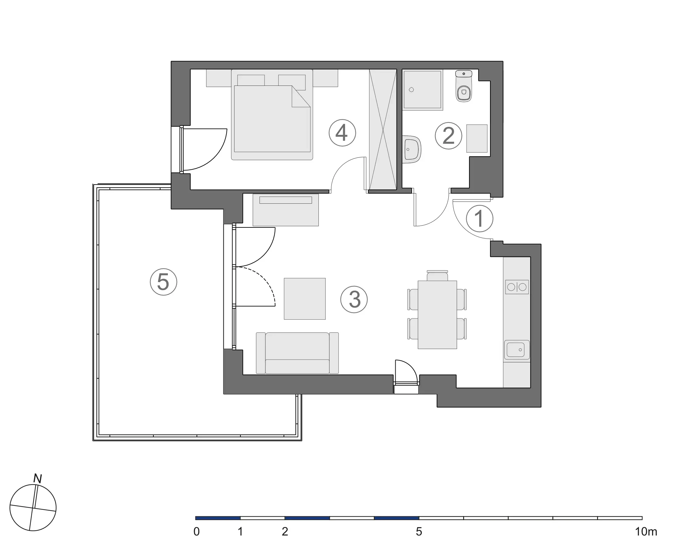 Rzut 2D lokalu 3-B.2.6
