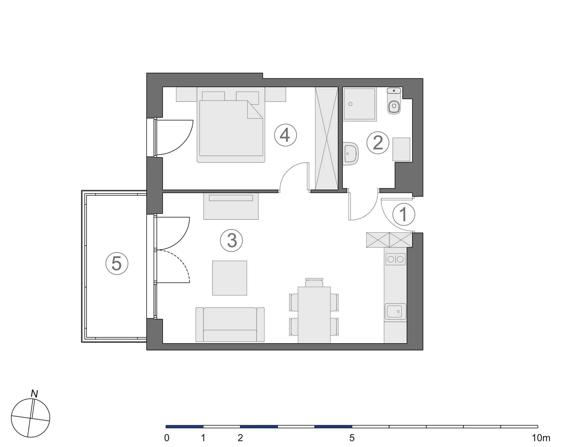 Rzut 2D lokalu 3-B.2.7