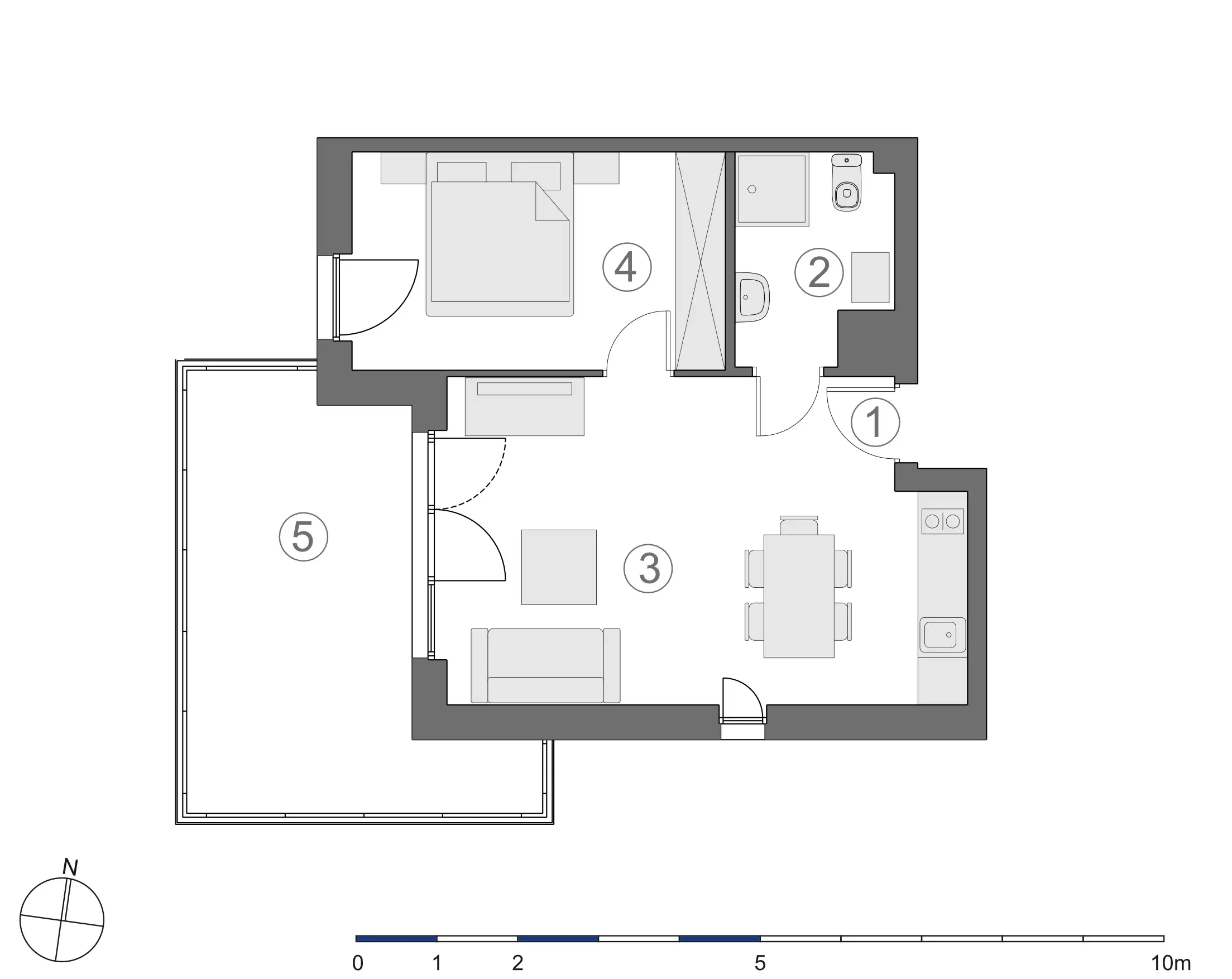 Rzut 2D lokalu 3-B.3.6