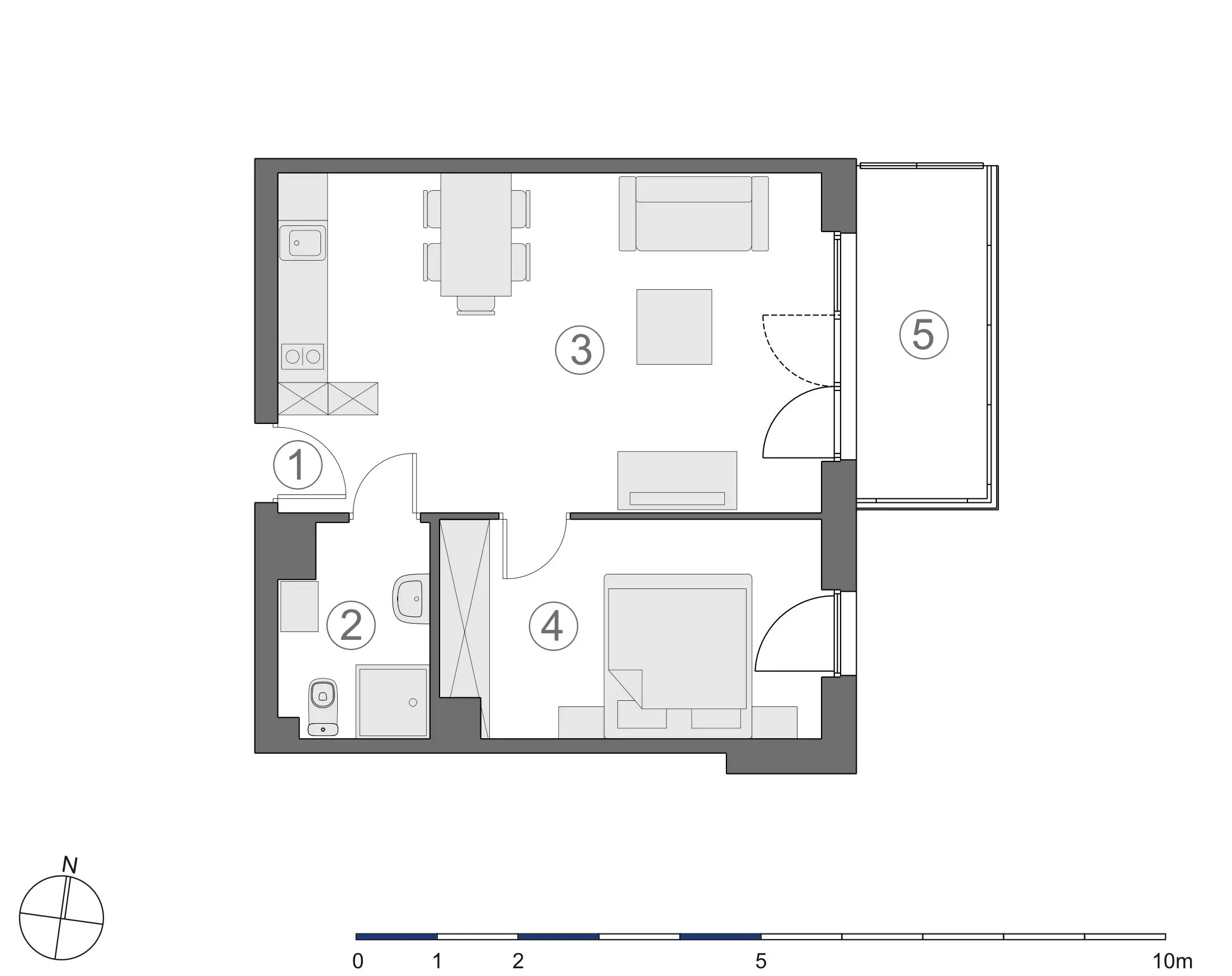 Rzut 2D lokalu 3-B.2.2