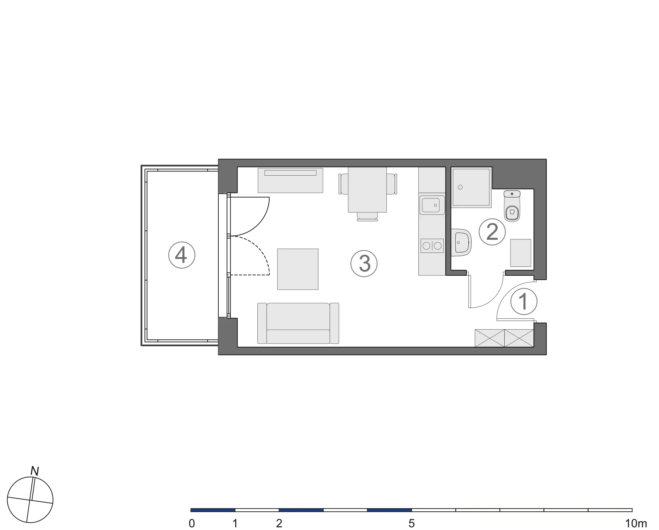 Rzut 2D lokalu 4-B.3.4
